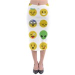 Emoji Happy Face Midi Pencil Skirt