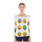 Emoji Happy Face Women s Long Sleeve Tee