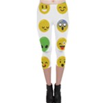 Emoji Happy Face Capri Leggings 