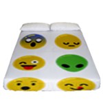 Emoji Happy Face Fitted Sheet (King Size)