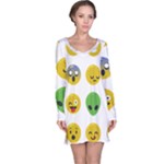 Emoji Happy Face Long Sleeve Nightdress