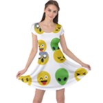 Emoji Happy Face Cap Sleeve Dress