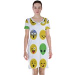 Emoji Happy Face Short Sleeve Nightdress