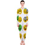 Emoji Happy Face OnePiece Jumpsuit (Ladies)