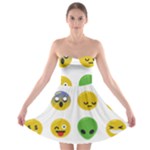 Emoji Happy Face Strapless Bra Top Dress