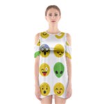 Emoji Happy Face Shoulder Cutout One Piece