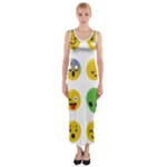 Emoji Happy Face Fitted Maxi Dress