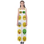 Emoji Happy Face Empire Waist Maxi Dress