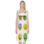 Emoji Happy Face Midi Sleeveless Dress