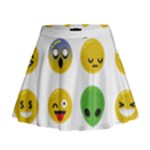 Emoji Happy Face Mini Flare Skirt