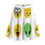 Emoji Happy Face High Waist Skirt