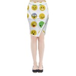 Emoji Happy Face Midi Wrap Pencil Skirt