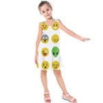 Emoji Happy Face Kids  Sleeveless Dress