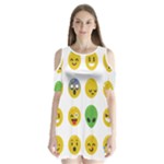 Emoji Happy Face Shoulder Cutout Velvet  One Piece