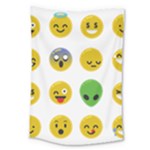 Emoji Happy Face Large Tapestry