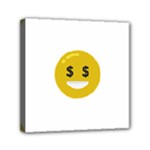 Money Eyes Emoji Mini Canvas 6  x 6  (Stretched)