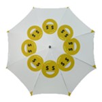 Money Eyes Emoji Golf Umbrella