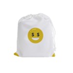 Money Eyes Emoji Drawstring Pouch (Large)