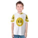 Money Eyes Emoji Kids  Cotton Tee