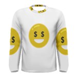 Money Eyes Emoji Men s Long Sleeve Tee