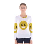 Money Eyes Emoji Women s Long Sleeve Tee