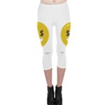 Money Eyes Emoji Capri Leggings 