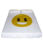 Money Eyes Emoji Fitted Sheet (Queen Size)