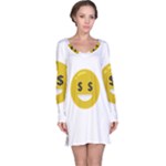 Money Eyes Emoji Long Sleeve Nightdress