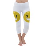 Money Eyes Emoji Capri Winter Leggings 