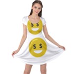 Money Eyes Emoji Cap Sleeve Dress