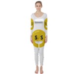 Money Eyes Emoji Long Sleeve Catsuit