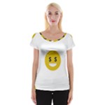 Money Eyes Emoji Women s Cap Sleeve Top