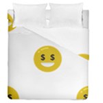 Money Eyes Emoji Duvet Cover Double Side (Queen Size)