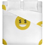 Money Eyes Emoji Duvet Cover Double Side (King Size)