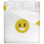 Money Eyes Emoji Duvet Cover Double Side (California King Size)