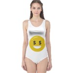 Money Eyes Emoji One Piece Swimsuit