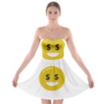 Money Eyes Emoji Strapless Bra Top Dress