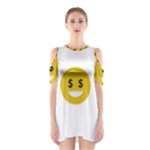 Money Eyes Emoji Shoulder Cutout One Piece