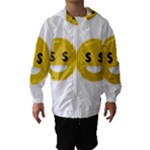 Money Eyes Emoji Hooded Wind Breaker (Kids)