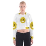 Money Eyes Emoji Women s Cropped Sweatshirt