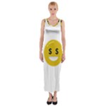 Money Eyes Emoji Fitted Maxi Dress