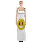 Money Eyes Emoji Maxi Thigh Split Dress