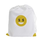 Money Eyes Emoji Drawstring Pouch (XXL)