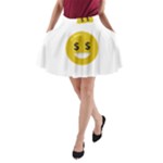 Money Eyes Emoji A-Line Pocket Skirt