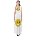 Money Eyes Emoji Empire Waist Maxi Dress