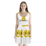 Money Eyes Emoji Split Back Mini Dress 