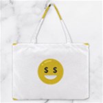 Money Eyes Emoji Medium Zipper Tote Bag