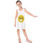 Money Eyes Emoji Kids  Sleeveless Dress