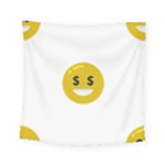 Money Eyes Emoji Square Tapestry (Small)