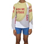 cash me outside howbow dah Kids  Long Sleeve Swimwear